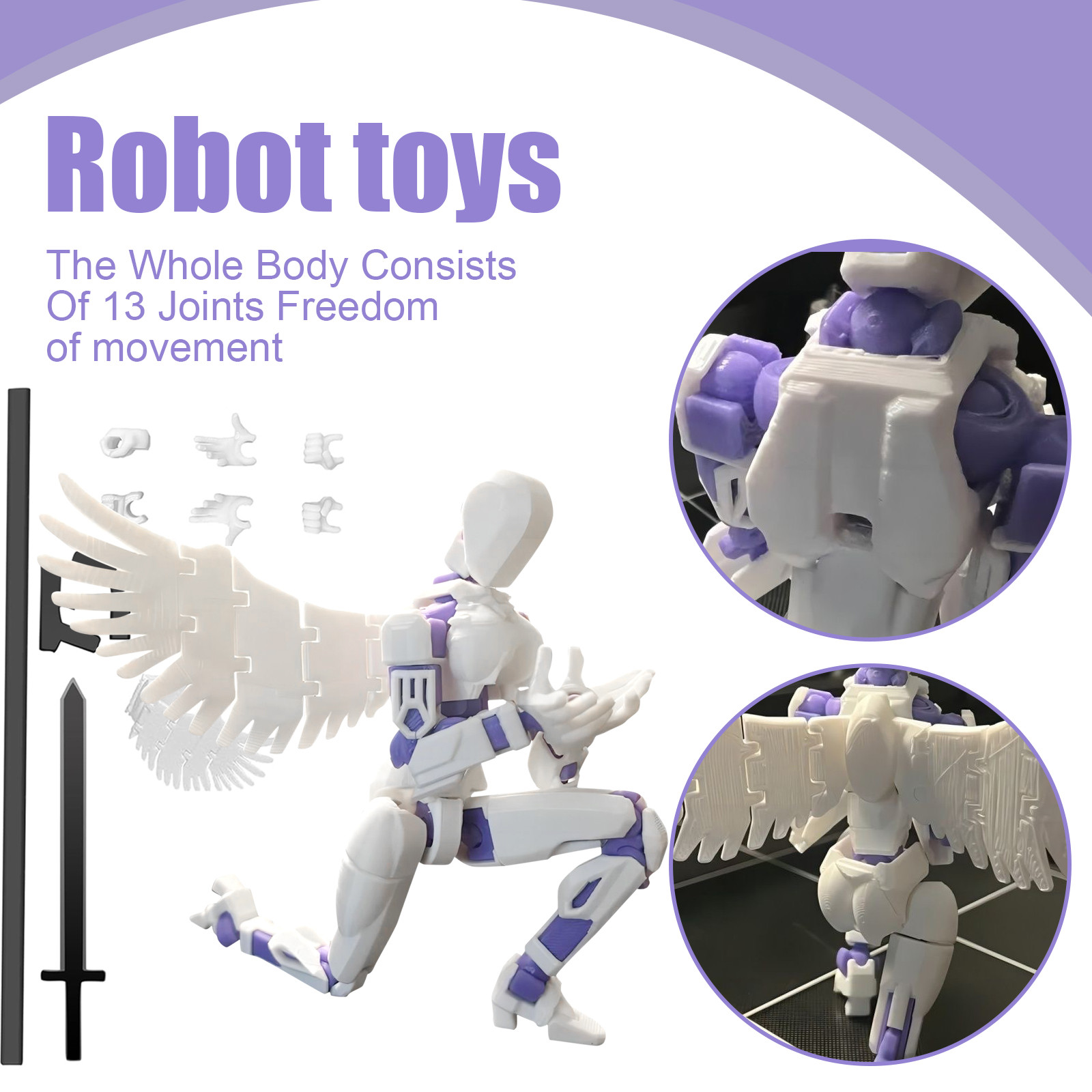 Party Games Easter For Kids - Robot mobile multi-giunto 3.0 Manichino stampato