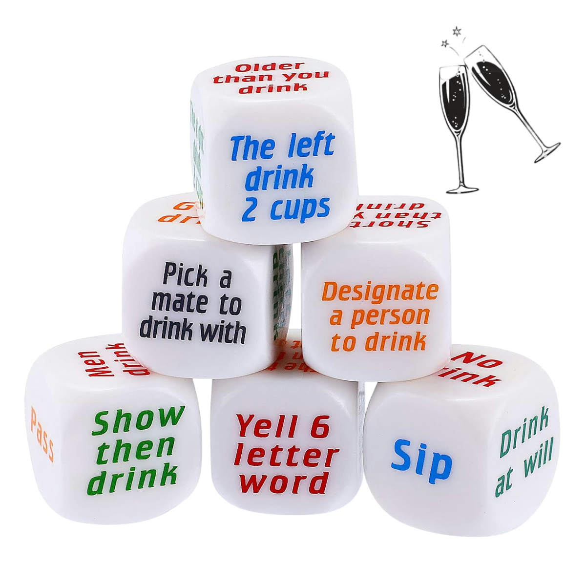 Party Games Bachelorette - Set da gioco di dadi per